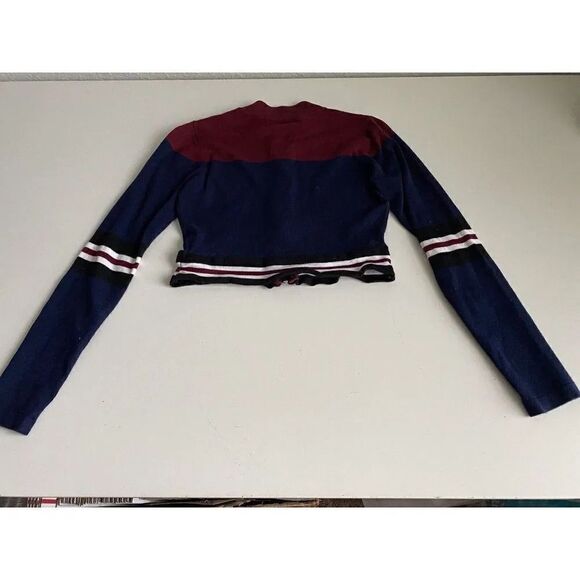 LF Seek the Label Long Sleeve Full Zip Knit Ribbed Crop Top Women’s Sz XS - Picture 7 of 9